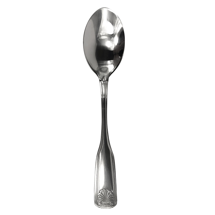 SUPERIOR / CES SPOON TEA SHELL STAINLESS STEEL HEAVY WEIGHT