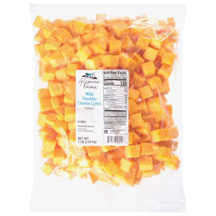 GLENVIEW FARMS MILD CUBE BAG CHEDDAR CHEESE