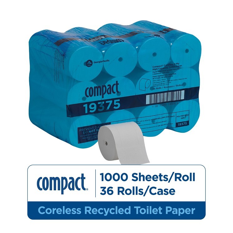COMPACT TISSUE TOILET CORELESS 4.5 X333'