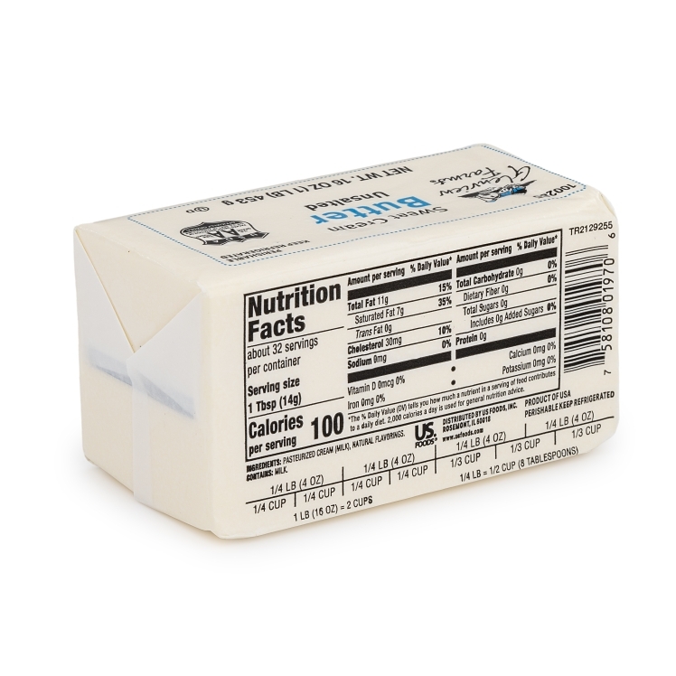 GLENVIEW FARMS BUTTER UNSALTED SOLID PRINT