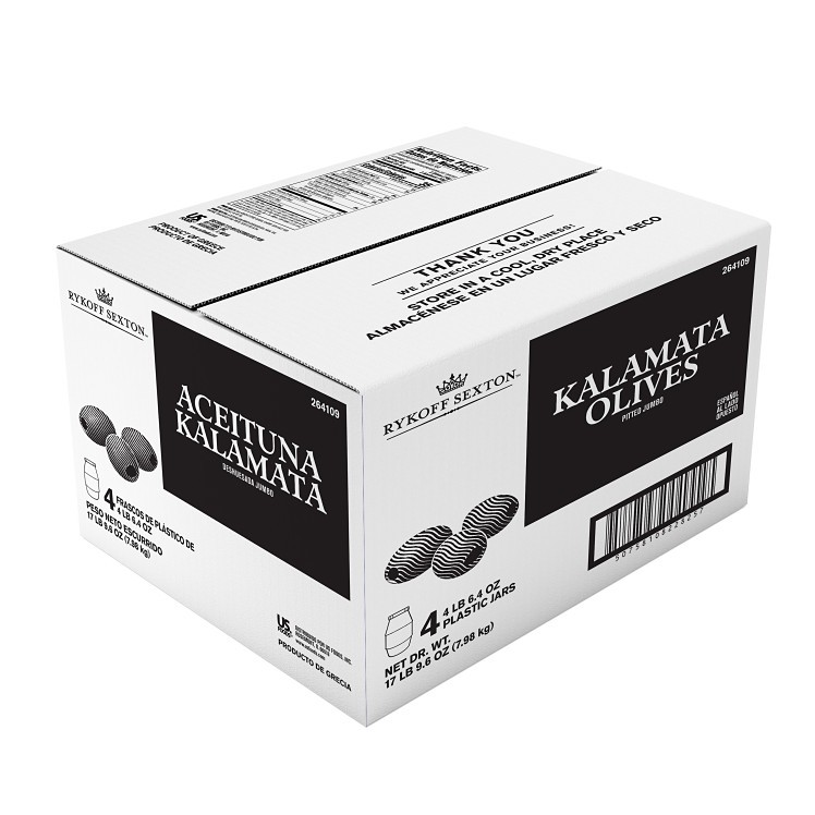 RYKOFF SEXTON OLIVE KALAMATA PITTED JUMBO IMPORTED GREECE