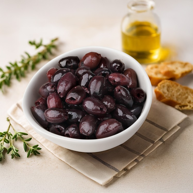 RYKOFF SEXTON OLIVE KALAMATA PITTED JUMBO IMPORTED GREECE