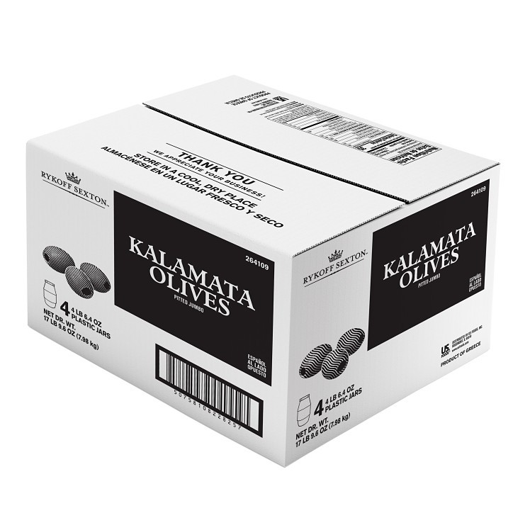 RYKOFF SEXTON OLIVE KALAMATA PITTED JUMBO IMPORTED GREECE
