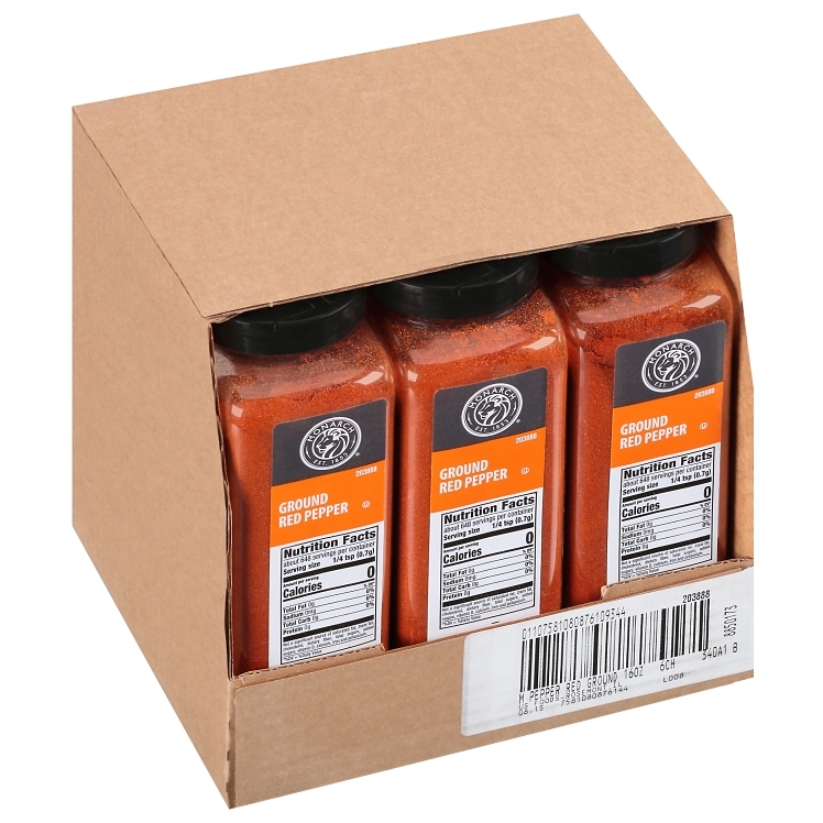MONARCH RED GROUND PEPPER PLASTIC SHAKER