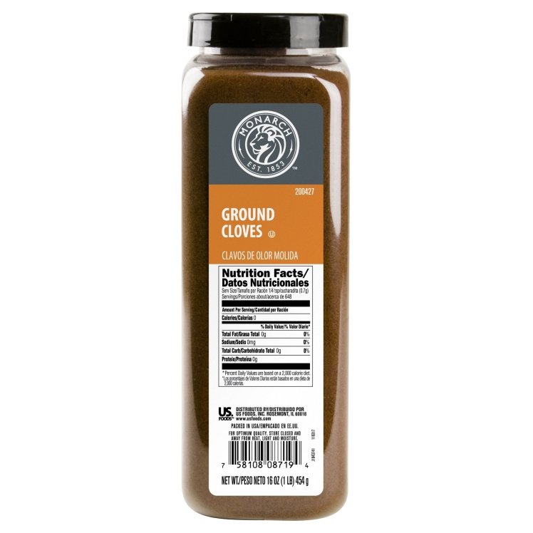 Monarch Ground Cloves in Plastic Shaker Bottle