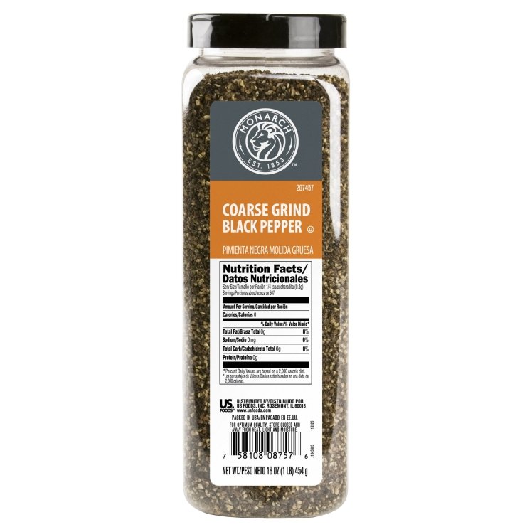 MONARCH COARSE GROUND BLACK PEPPER