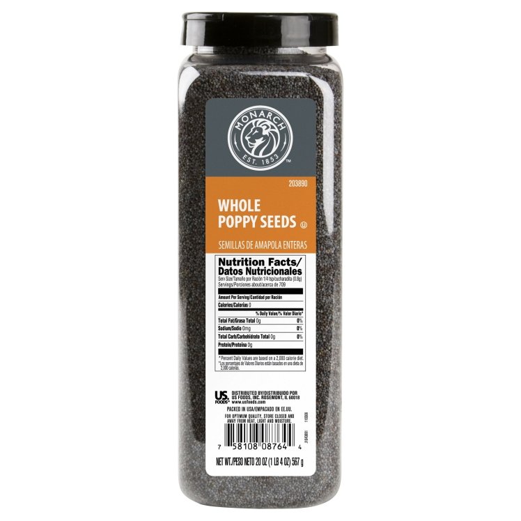 MONARCH SPICE, POPPY SEED WHOLE PLASTIC