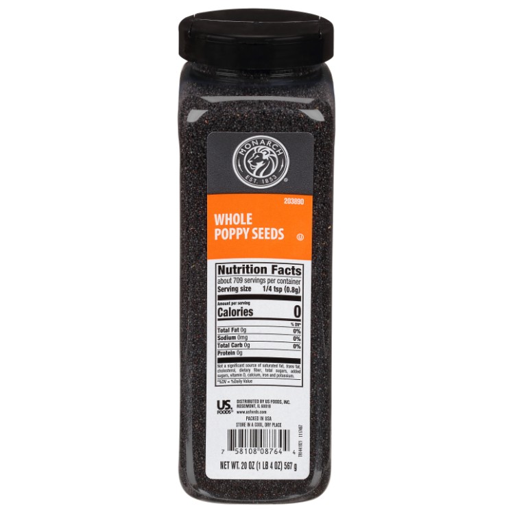 MONARCH SPICE, POPPY SEED WHOLE PLASTIC
