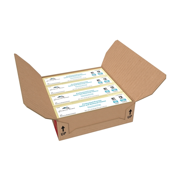 GLENVIEW FARMS SWISS AMERICAN CHEESE SLICED 160 COUNT