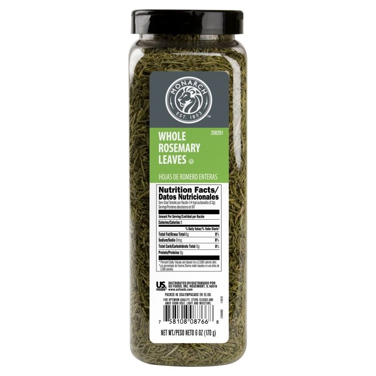MONARCH SPICE, ROSEMARY LEAF DRIED PLASTIC