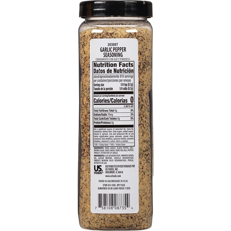 MONARCH SEASONING PEPPER GARLIC SHELF STABLE