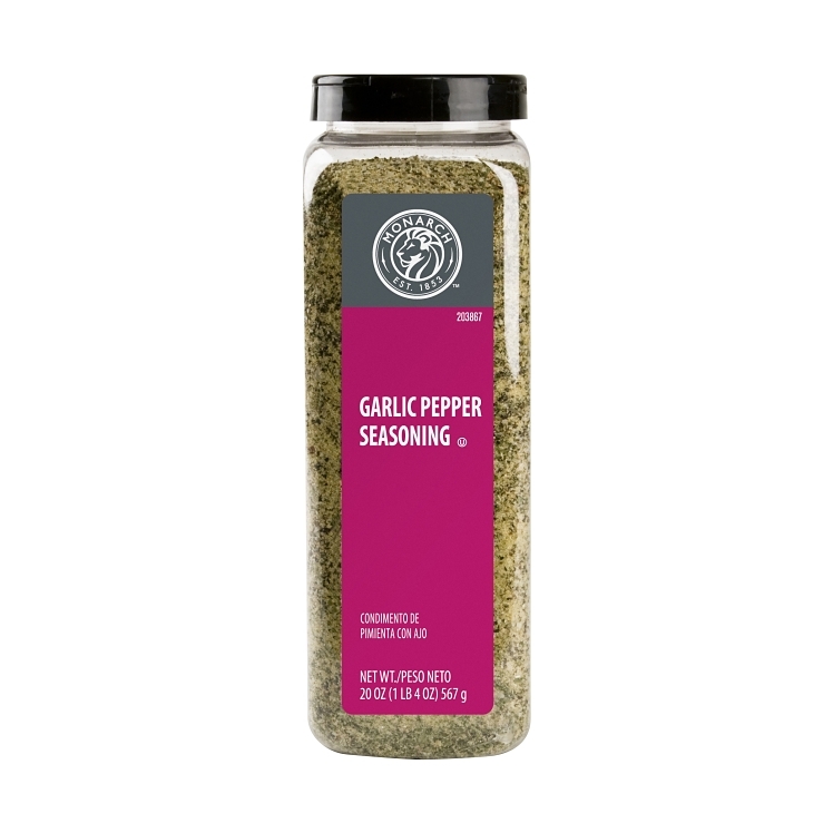 MONARCH SEASONING PEPPER GARLIC SHELF STABLE