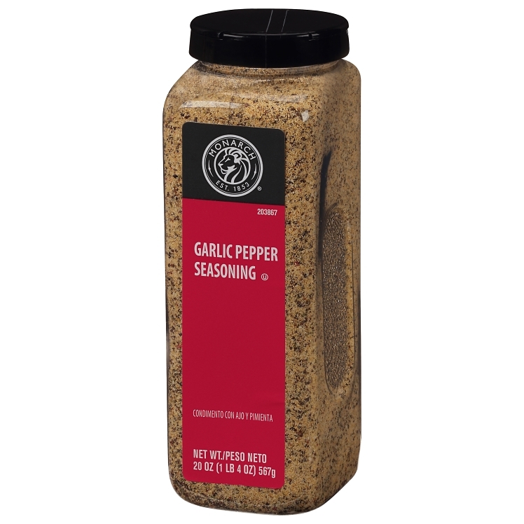MONARCH SEASONING PEPPER GARLIC SHELF STABLE