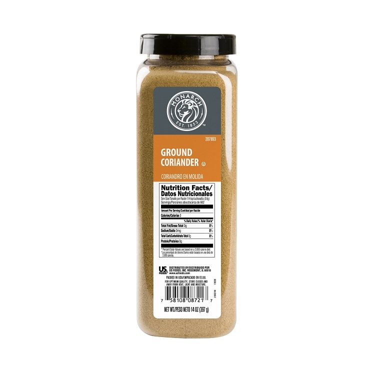 MONARCH SPICE, CORIANDER GROUND PLASTIC SHAKER