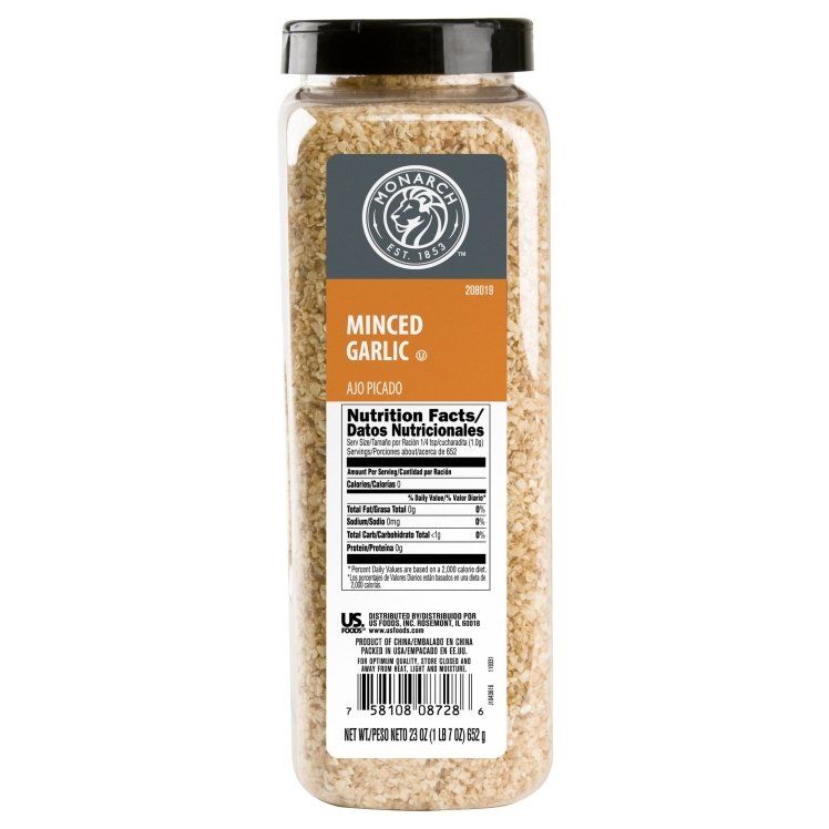 MONARCH MINCED GARLIC PLASTIC SHAKER