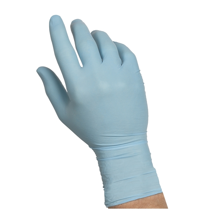 HANDGARDS NITRILE BLUE POWDER FREE LARGE GLOVES