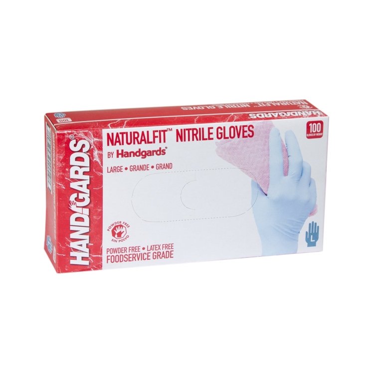 HANDGARDS NITRILE BLUE POWDER FREE LARGE GLOVES