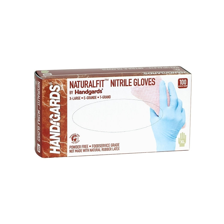 HANDGARDS NITRILE BLUE POWDER FREE EXTRA LARGE GLOVES