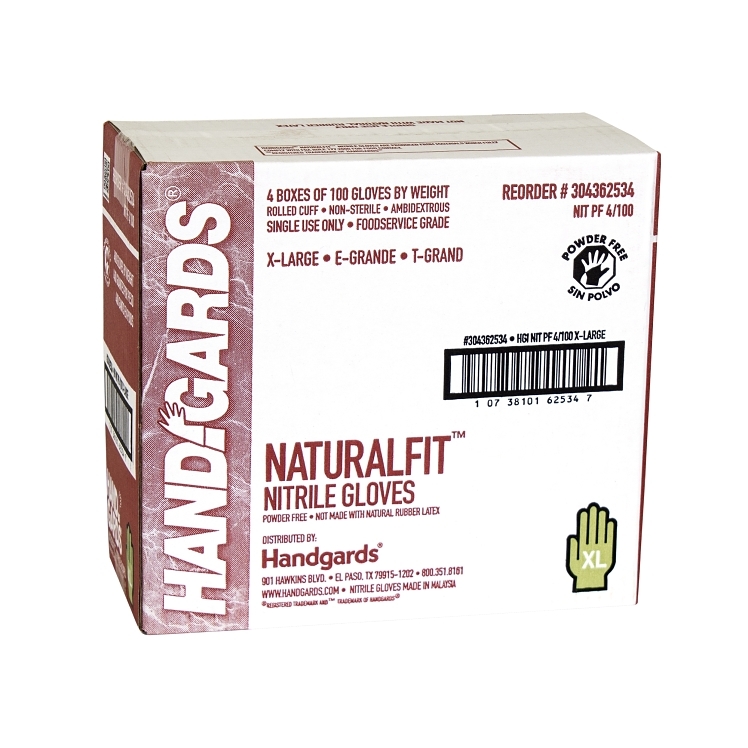 HANDGARDS NITRILE BLUE POWDER FREE EXTRA LARGE GLOVES