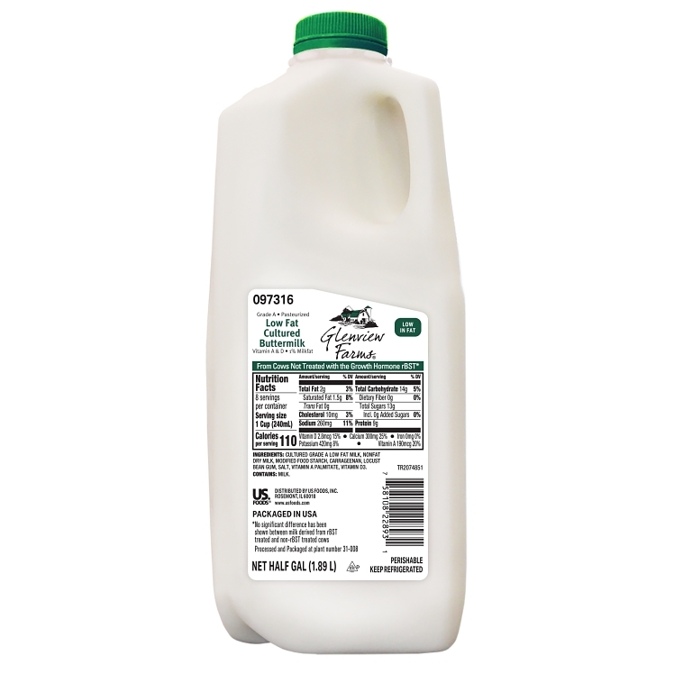 GLENVIEW FARMS MILK BUTTERMILK 1% BUTTERFAT LOW FAT