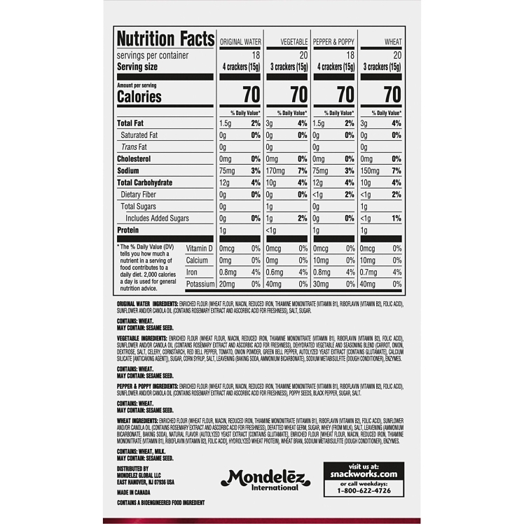 NABISCO ASSORTED ENTERTAINMENT CRACKERS