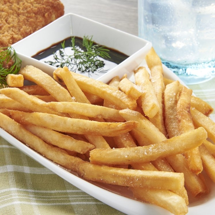 MONARCH FROZEN EXTRA LONG FANCY CLEAR COATED STRAIGHT CUT FRENCH FRIES 3/8 INCH