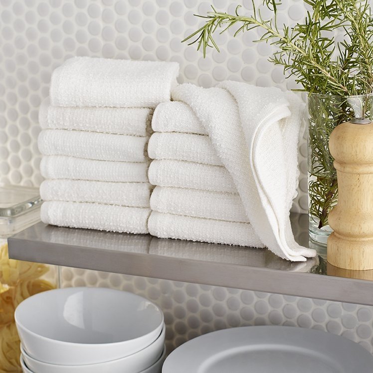 SUPERIOR / CES 100% COTTON BAR TOWEL 16X19 WHITE