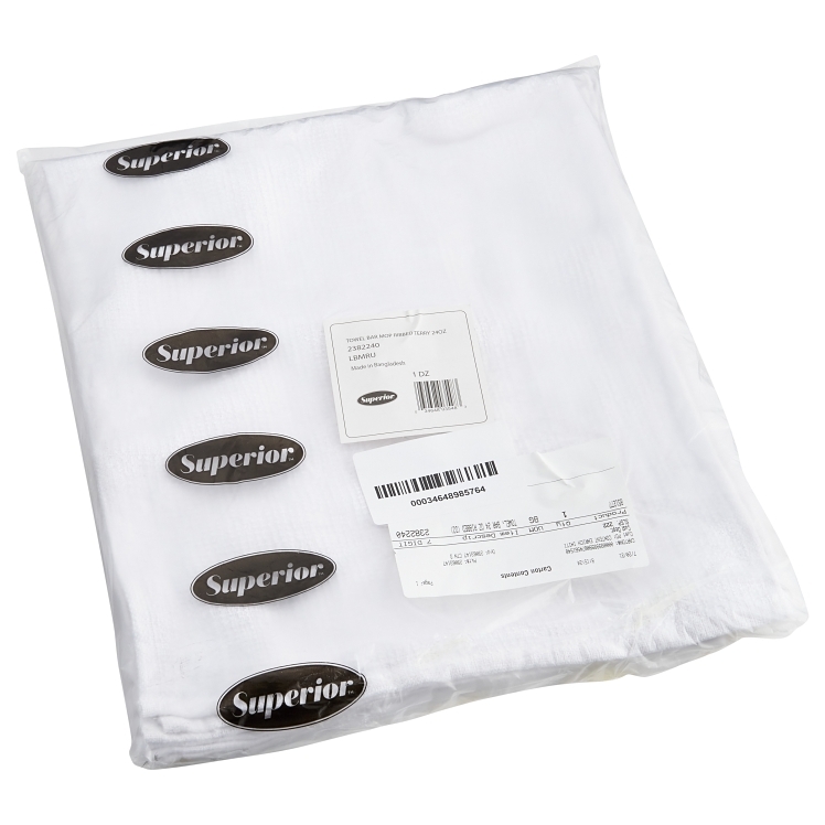 SUPERIOR / CES 100% COTTON BAR TOWEL 16X19 WHITE