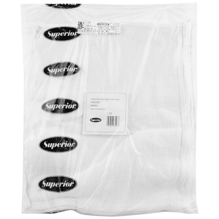 SUPERIOR / CES 100% COTTON BAR TOWEL 16X19 WHITE