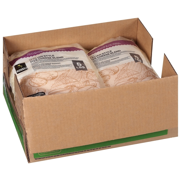 ROSELI CHEESE MOZZARELLA PROVOLONE 5 BLEND FEATHER SHREDDED