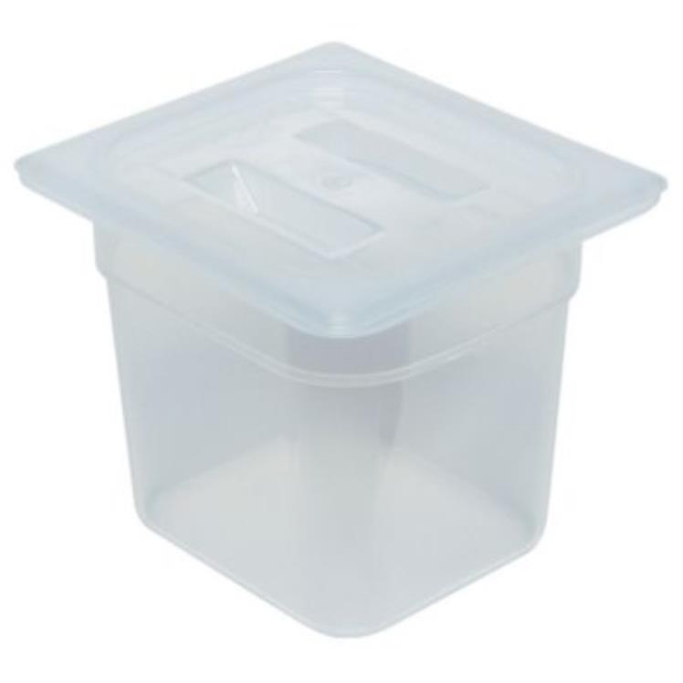 CAMBRO TRANSLUCENT SIXTH SIZE FOOD PAN 4 INCH DEEP