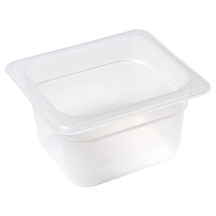 CAMBRO TRANSLUCENT SIXTH SIZE FOOD PAN 4 INCH DEEP
