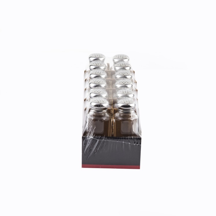 Tablecraft Salt and Pepper Shaker 2oz Glass Clear Paneled