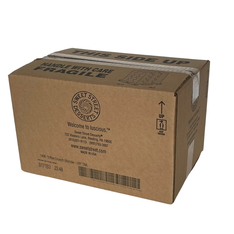 SWEET STREET TOFFEE CRUNCH BLONDIE BAR  1/4 SHEET 8 SLICES