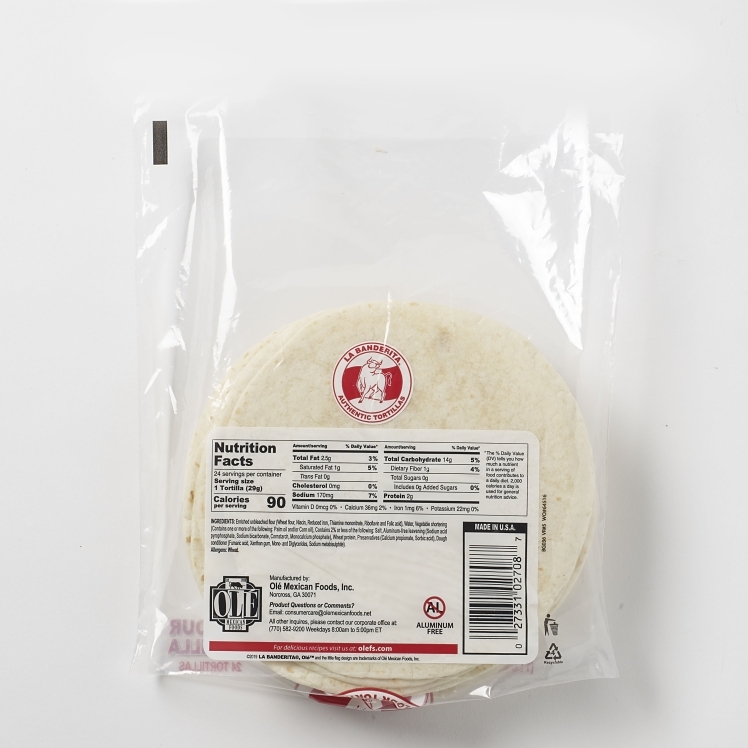 LA BANDERITA FLOUR TORTILLA 6 INCH