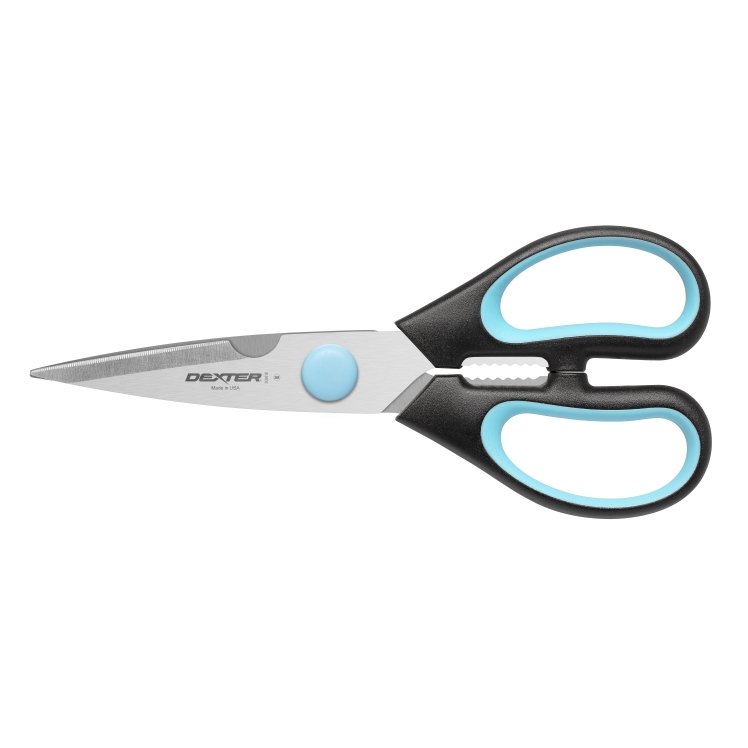DEXTER-RUSSELL 7.5 STAINLESS STEEL KITCHEN POULTRY SHEARS WITH SOFT GRIP HANDLES