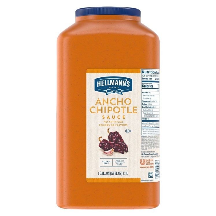 HELLMANN'S ANCHO CHIPOTLE SAUCE DRESSING CONDIMENT