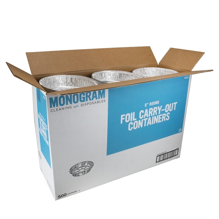 MONOGRAM CONTAINER, FOIL 9 1 COMPARTMENT ROUND