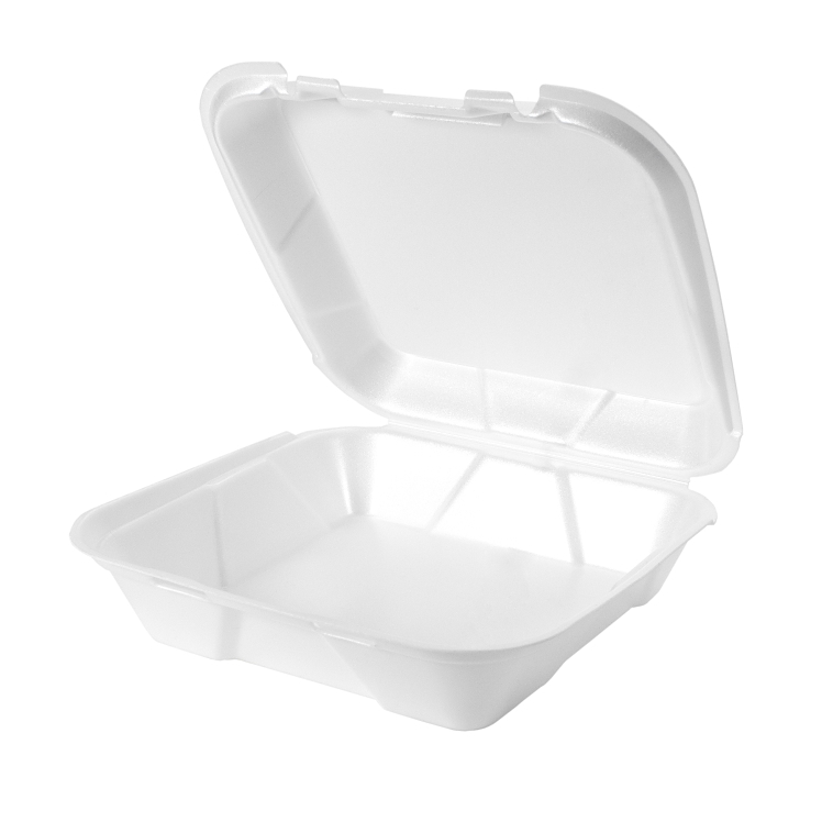 GENPAK LARGE 9X9 INCH FOAM CONTAINER 1 COMPARTMENT