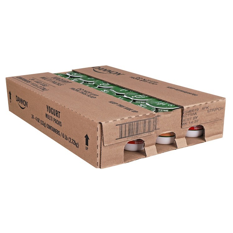 DANNON ACTIVIA YOGURT ASSORTED STRAWBERRY & PEACH