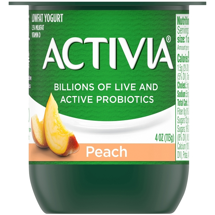 DANNON ACTIVIA YOGURT ASSORTED STRAWBERRY & PEACH