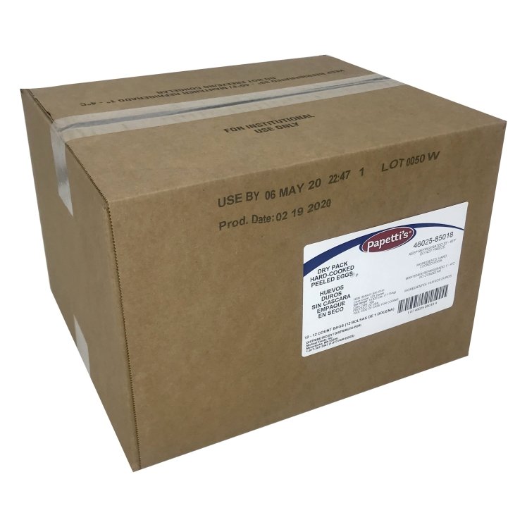 PAPETTIS HARD COOKED PEELED EGGS PILLOW PACK