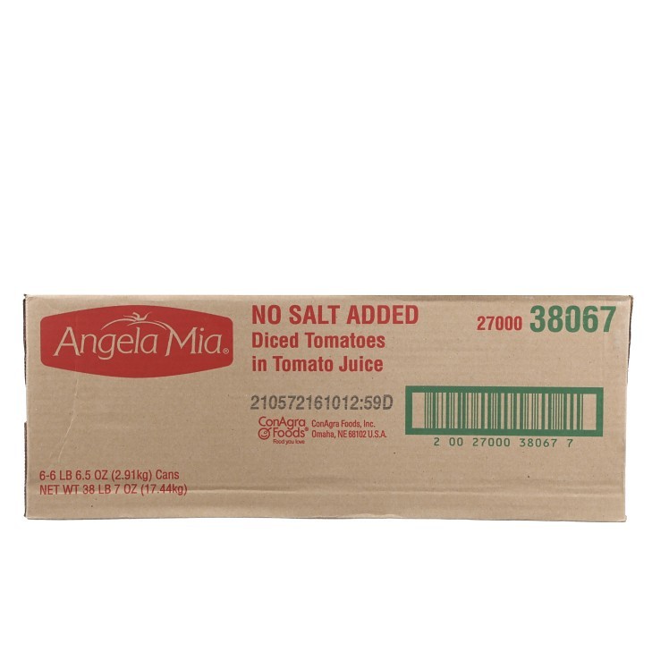 ANGELA MIA NO SALT ADDED DICED TOMATOES