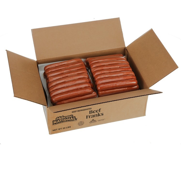 HEBREW NATIONAL HOT DOG 7 INCH SKINLESS COOKED 5/1