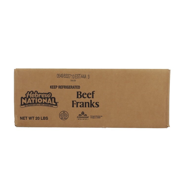 HEBREW NATIONAL HOT DOG 7 INCH SKINLESS COOKED 5/1