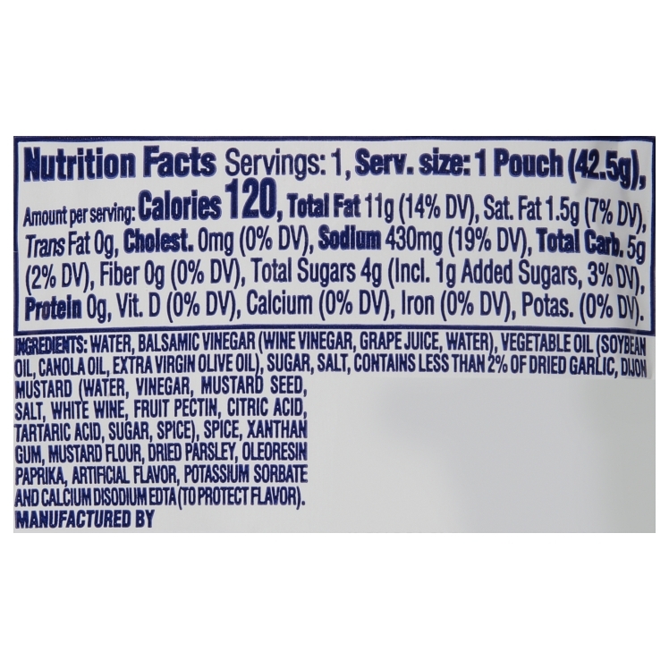 KRAFT SIGNATURE BALSAMIC VINAIGRETTE DRESSING PACKETS