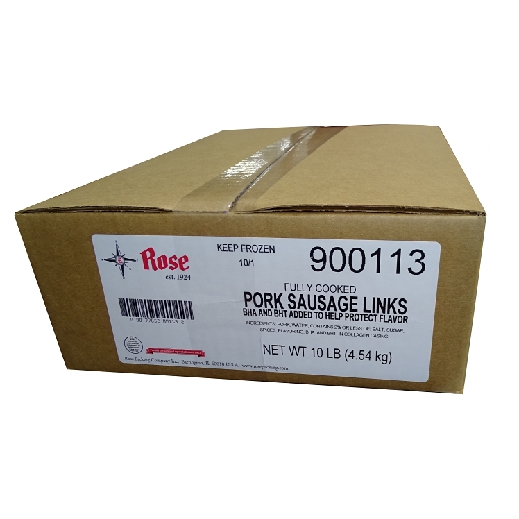 ROSE PACKING PORK SAUSAGE LINK COOKED 1.6 OZ 900113