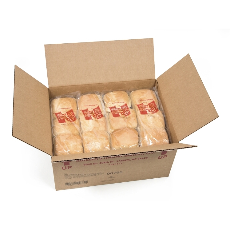 ROTELLA'S ITALIAN BAKERY SQUARE SLICED WHITE CIBATTA ROLL 4.5 INCHES