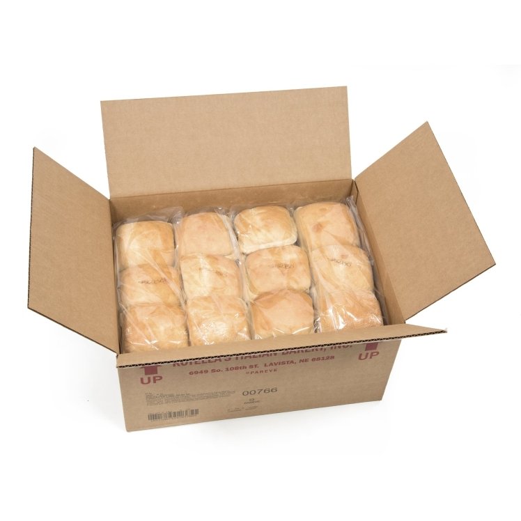 ROTELLA'S ITALIAN BAKERY SQUARE SLICED WHITE CIBATTA ROLL 4.5 INCHES