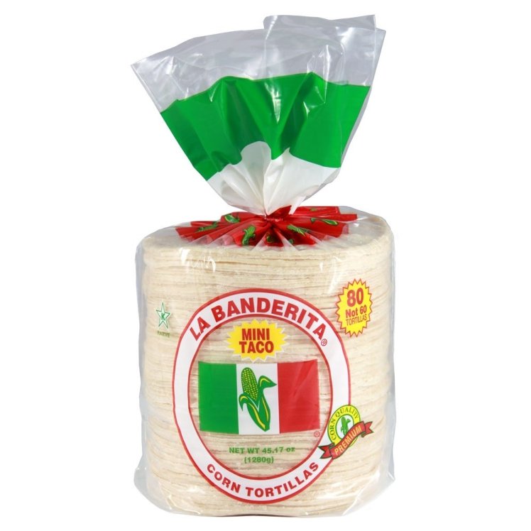 LA BANDERITA WHITE CORN TORTILLA 4.5 INCH